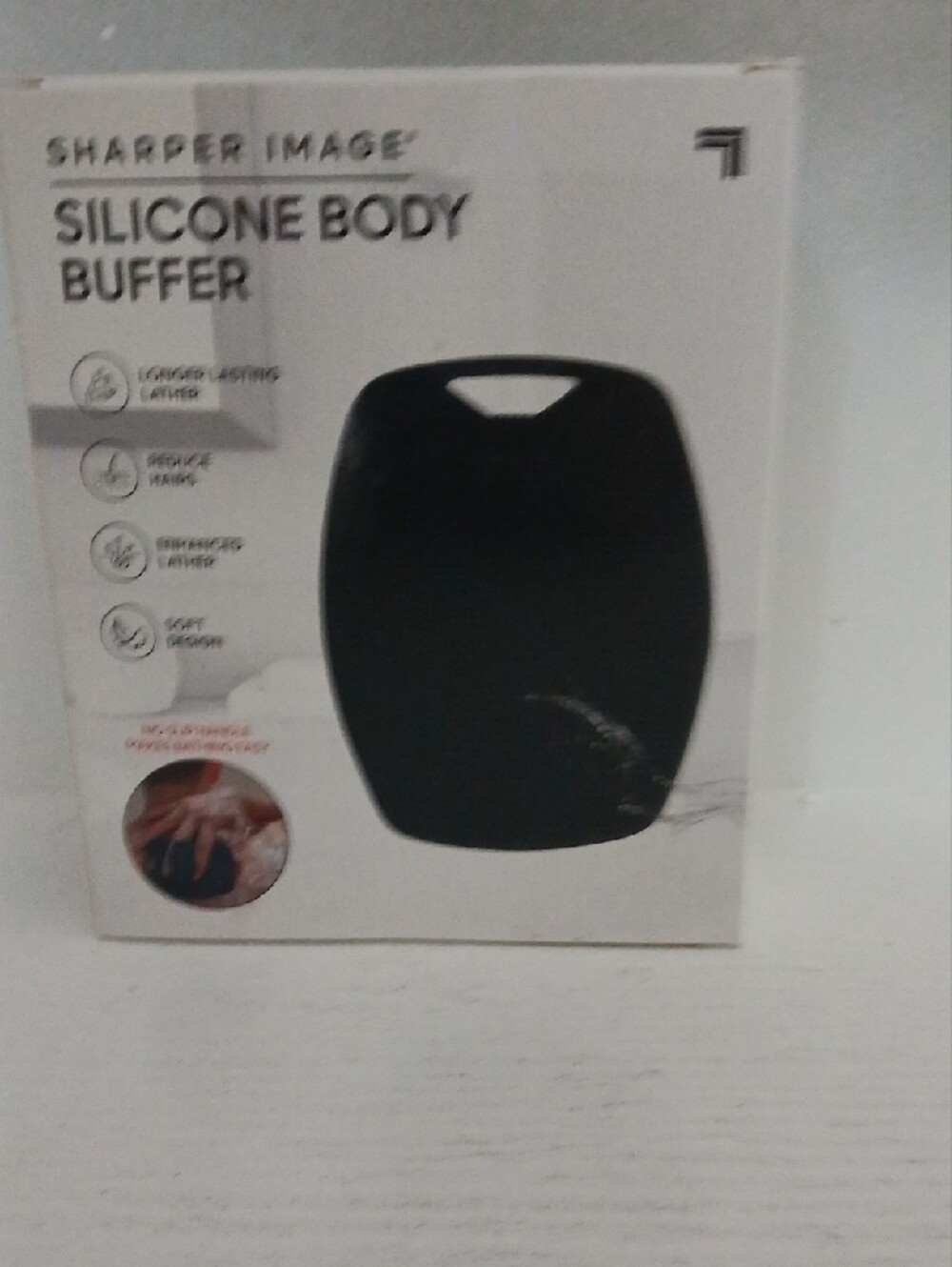 Sharper Image Black Silicone Body Buffer with No-Slip Grip - Picture 3 of 4
